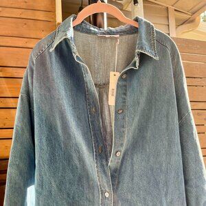 Olivaceous Denim Shirt Dress (Small) - BNWT